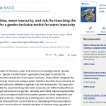 NEW PUB FROM EDGES MEMBER LEILA HARRIS: GENDER IDENTITIES, WATER INSECURITY, AND RISK: RE-THEORIZING THE CONNECTIONS FOR A GENDER-INCLUSIVE TOOLKIT FOR WATER INSECURITY RESEARCH